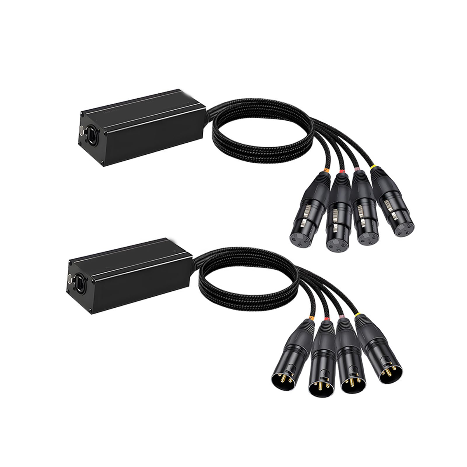 Fortschrittlicher 4-Wege-XLR-auf-RJ45-Audio-Extender-Ethernet-Adapter für klaren und stabilen Klang XLR-Sound-Splitter