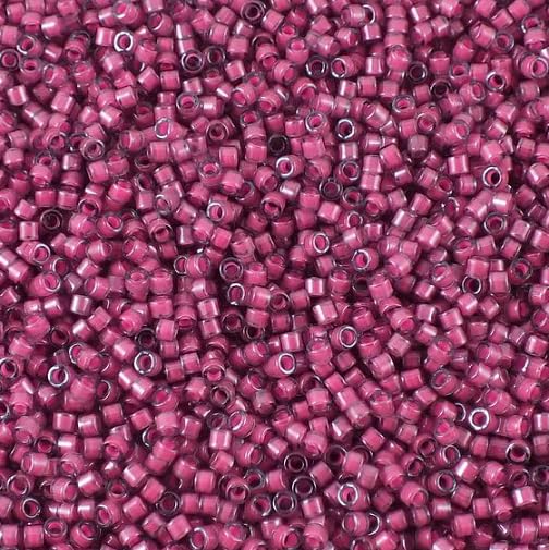 5 g Miyuki DELICA Seed Beads Rocailles, Size 11/0, Luminous Jazzberry (# DB2050), Japan, Glass — image 1
