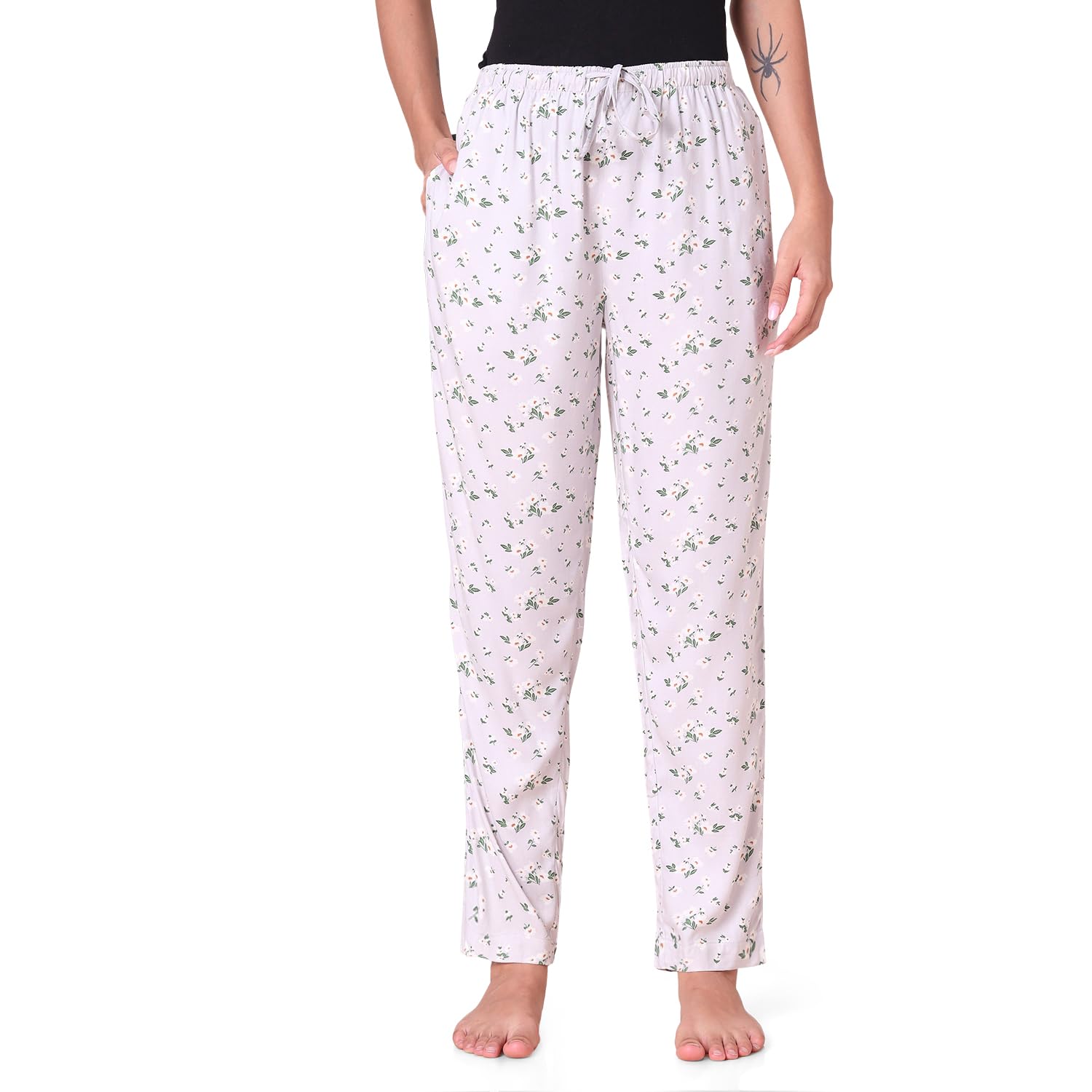 urban scottish Women Printed Pyjama with Side Pockets-picture-13