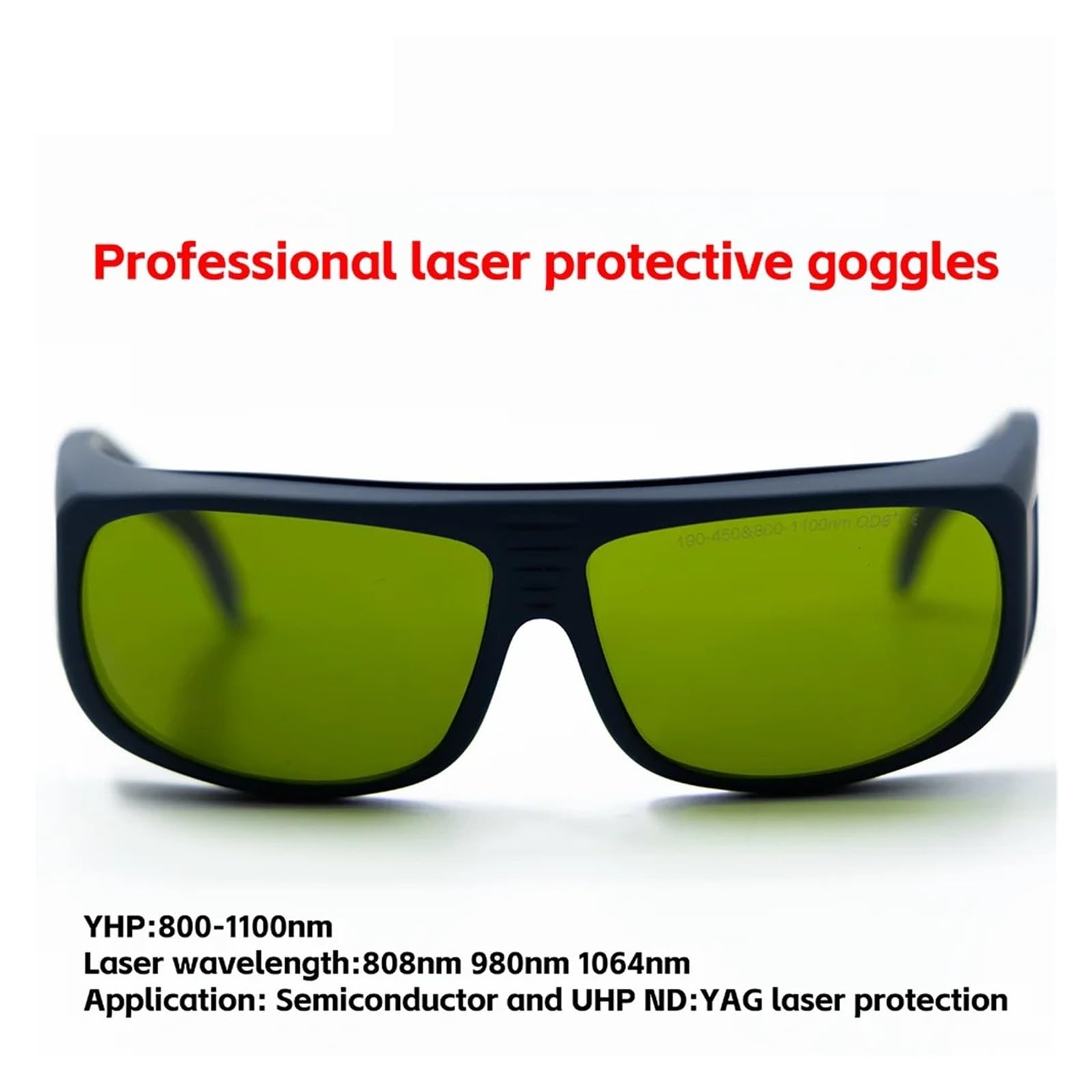 Gafas protectoras de fibra 800-1100 nm OD8+ seguridad for soldadura, corte y limpieza Para obras, talleres, ciclismo, jogging, servicio