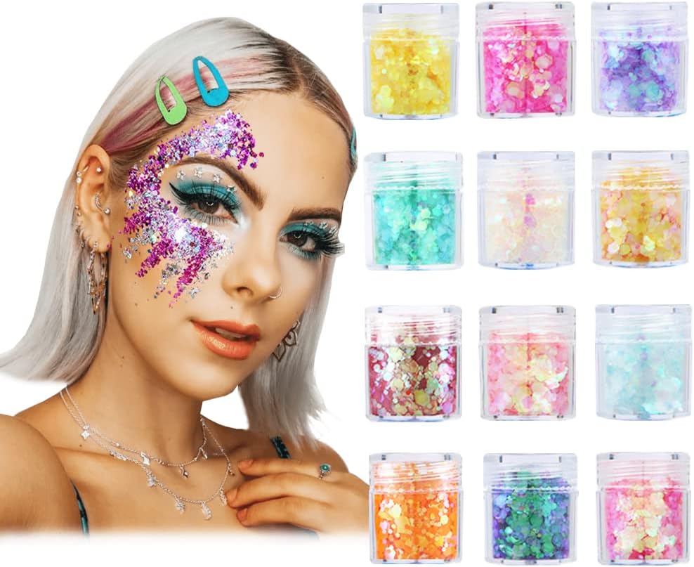 Chunky Glitter 12Pcs