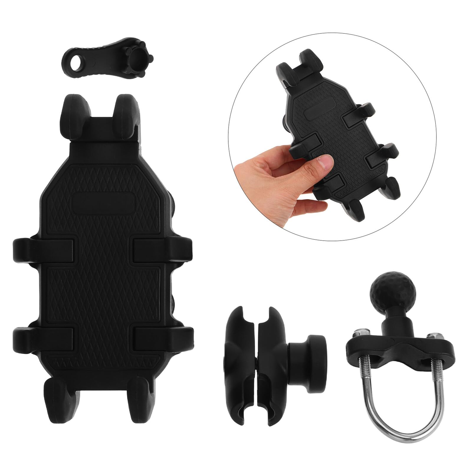 BESPORTBLE Supporto per Telefono da Manubrio per Moto Scooter e Biciclette Ammortizzamento Antivibrante Installazione Rapida e Visuale Regolabile per Dispositivi Cellulari