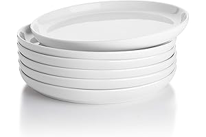 Sweese White Ceramic Dessert Plates - Sophisticated Appetizer Plates for Every Occasion