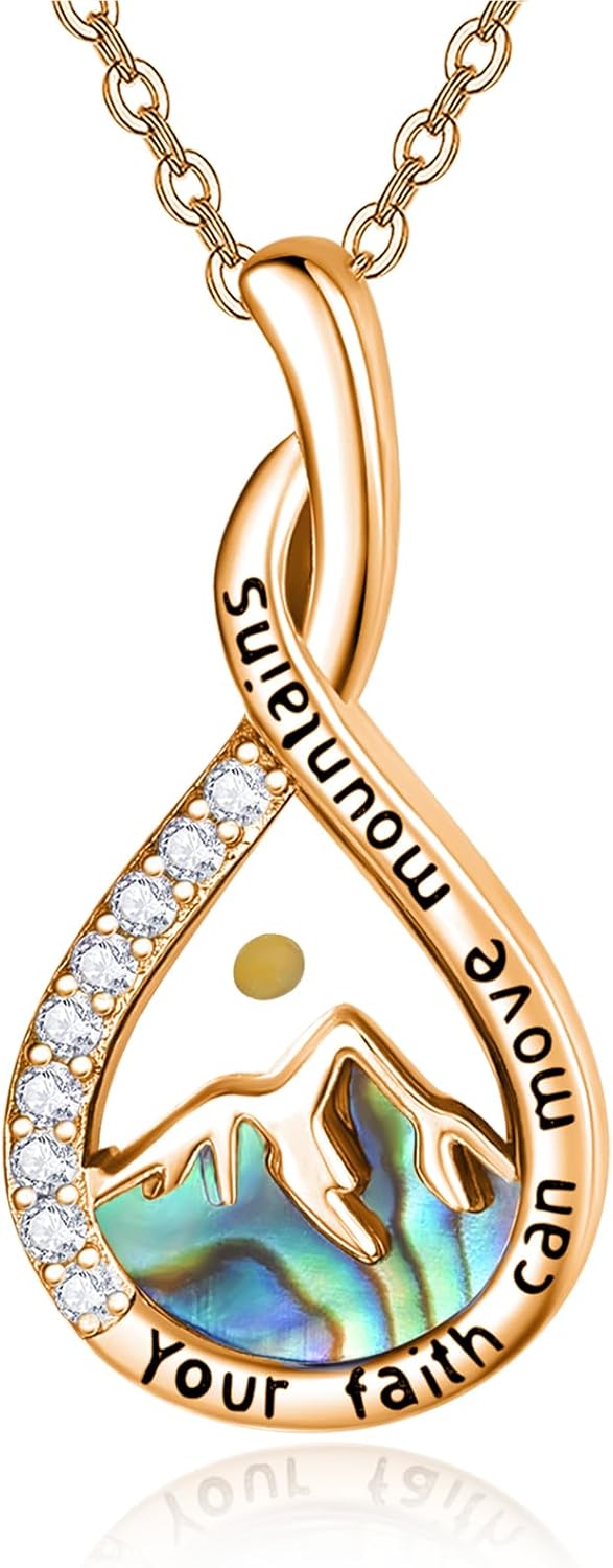 Zhi Kexin Mustard Seed Faith Necklace for Women Rose Gold