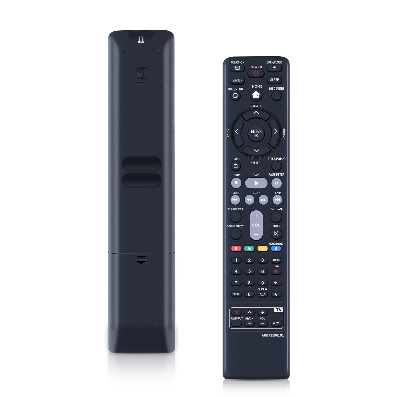 AKB73596101 Remote Control Replacement Applicable for LG DVD Player BH6720S BH6820SW BH6520TW BH6220S BH6240S Bh6340H Home Theater System AKB73596102