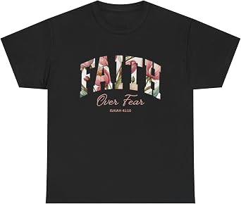 Faith Over Fear Tee, Isaiah 4110 T-Shirt, Motivational Christian Apparel, Womens Religious Clothing