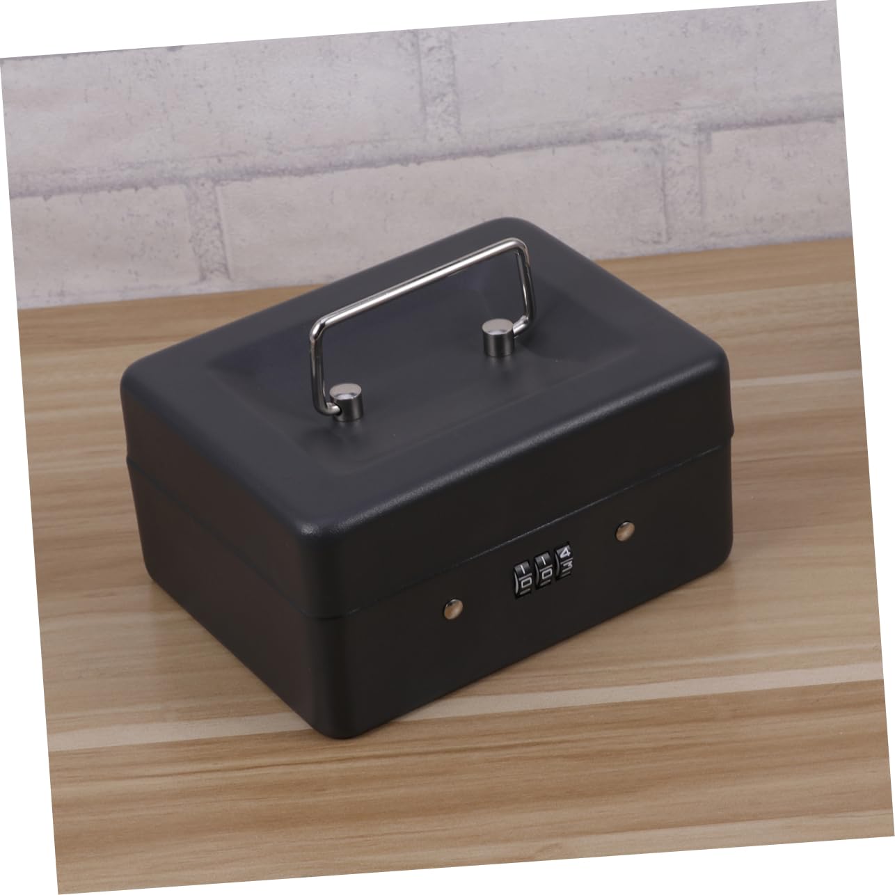 Cassetta Portavalori in Metallo Nero con Combinazione Rinforzata | Design Aggiornato del Codice, Struttura Heavy Duty, per Ristorante e Mercato