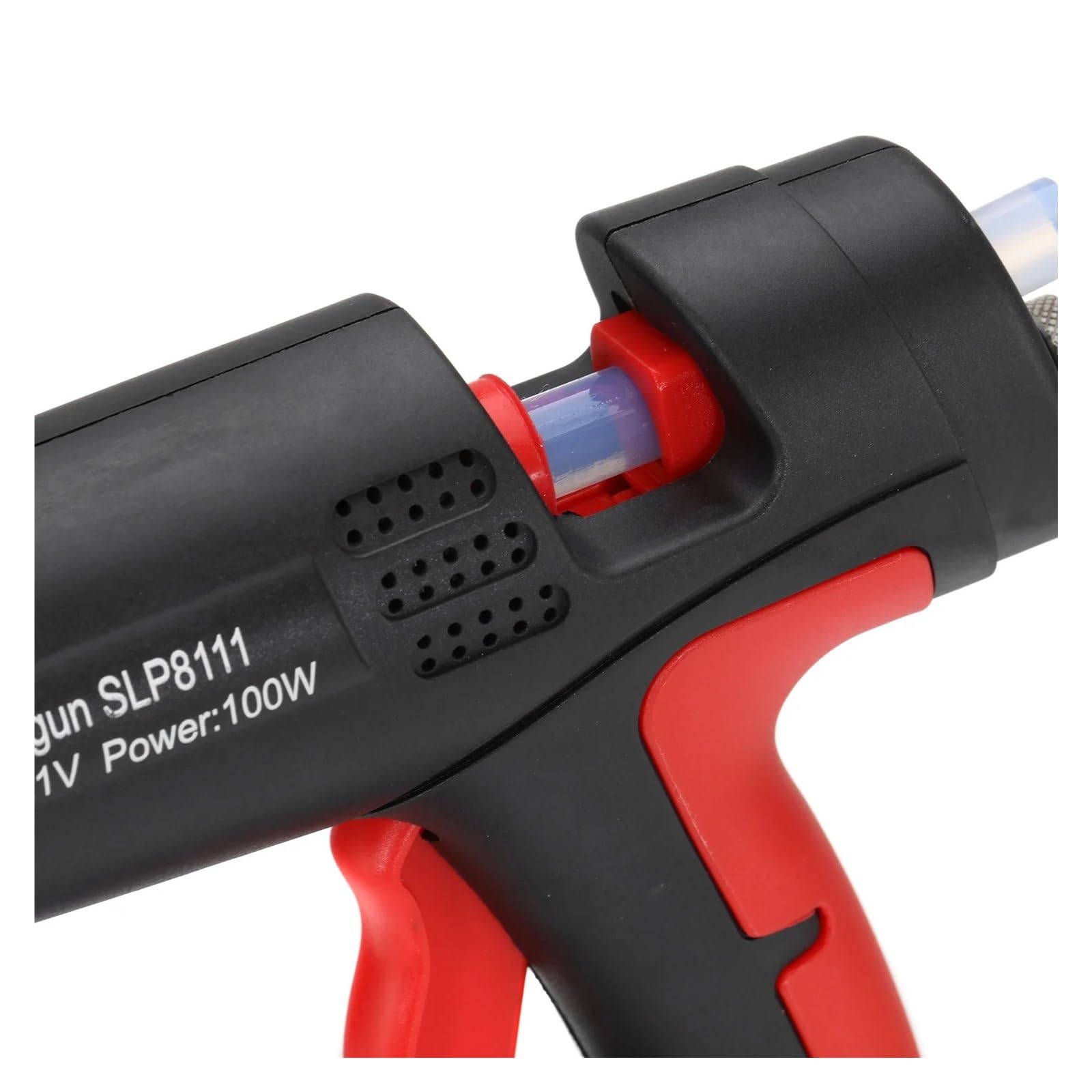 Pistola for colla a caldo elettrica senza fili da 100 W, pistola ad aria calda for saldatura di plastica con stick 11 mm for batteria al litio 21 V for fai te, regali Natale, artigianato(2 Battery)