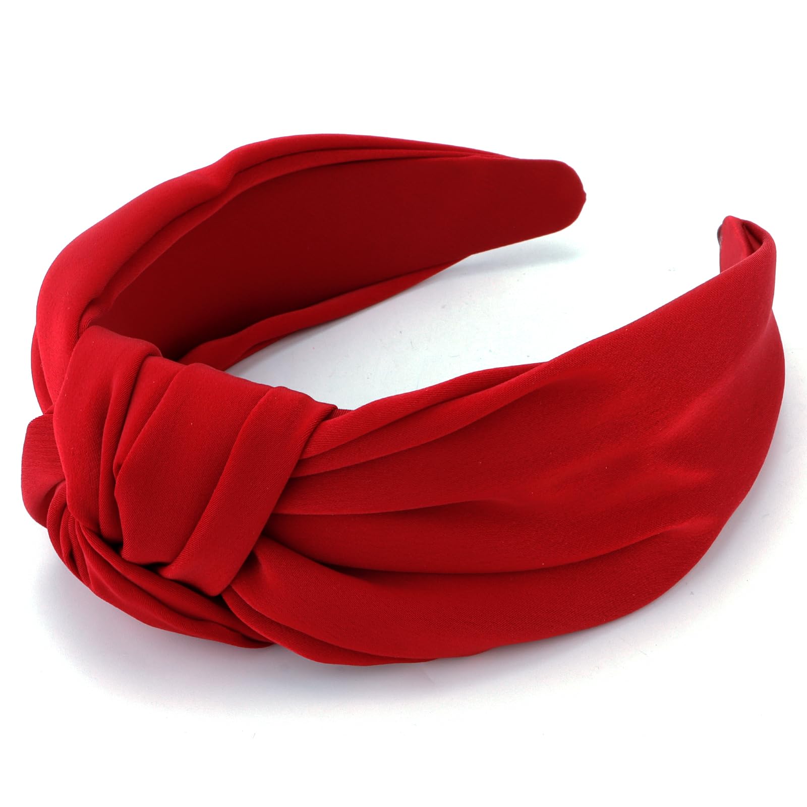Amazon.com : TOBATOBA Red Knotted Satin Silk Headband, Wide Non
