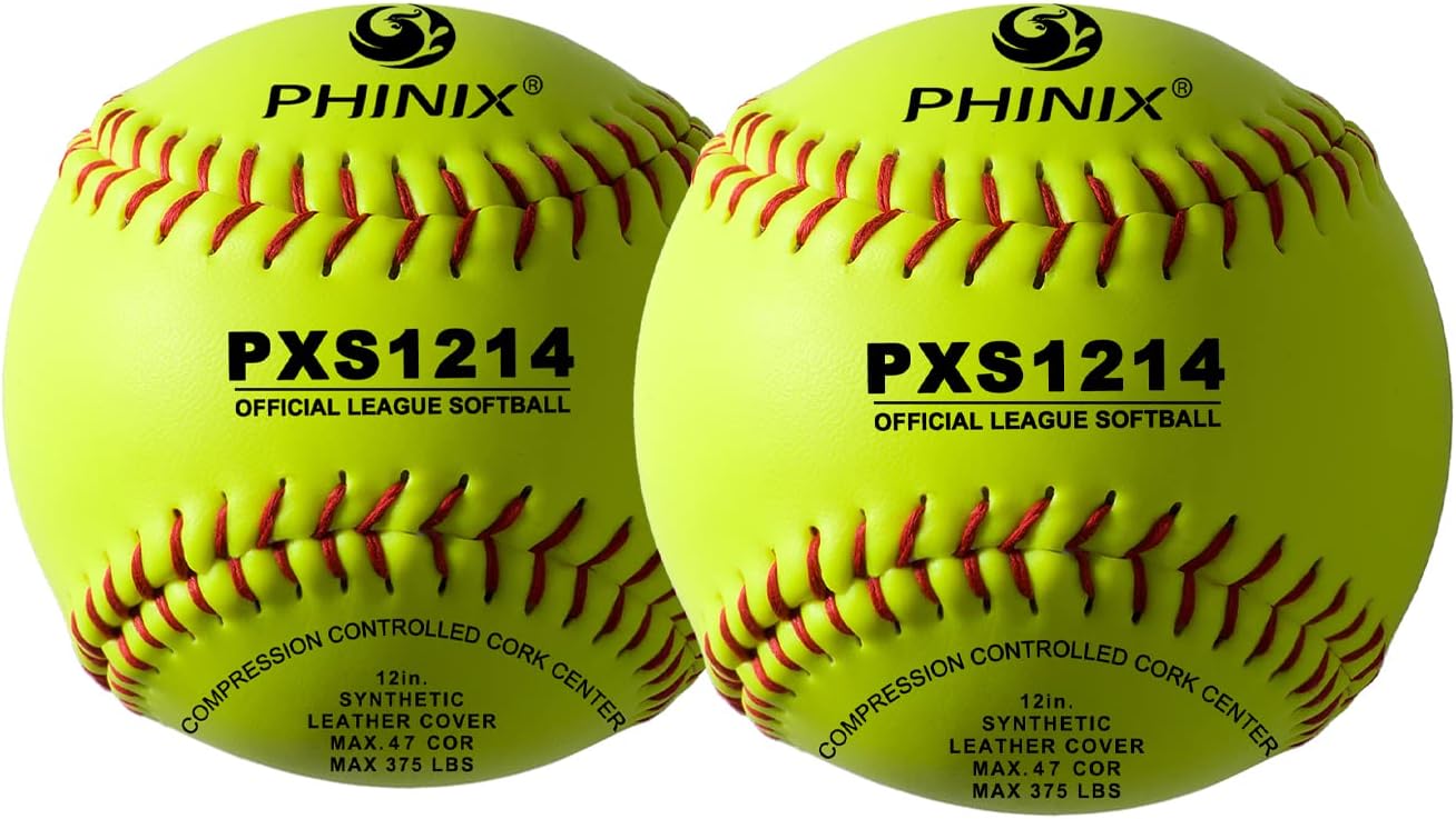 PHINIX 11 Inch Fast Pitch Softballs Cork Core for Practice, Competitions (one Dozen PXS1114) : Sports & Outdoors