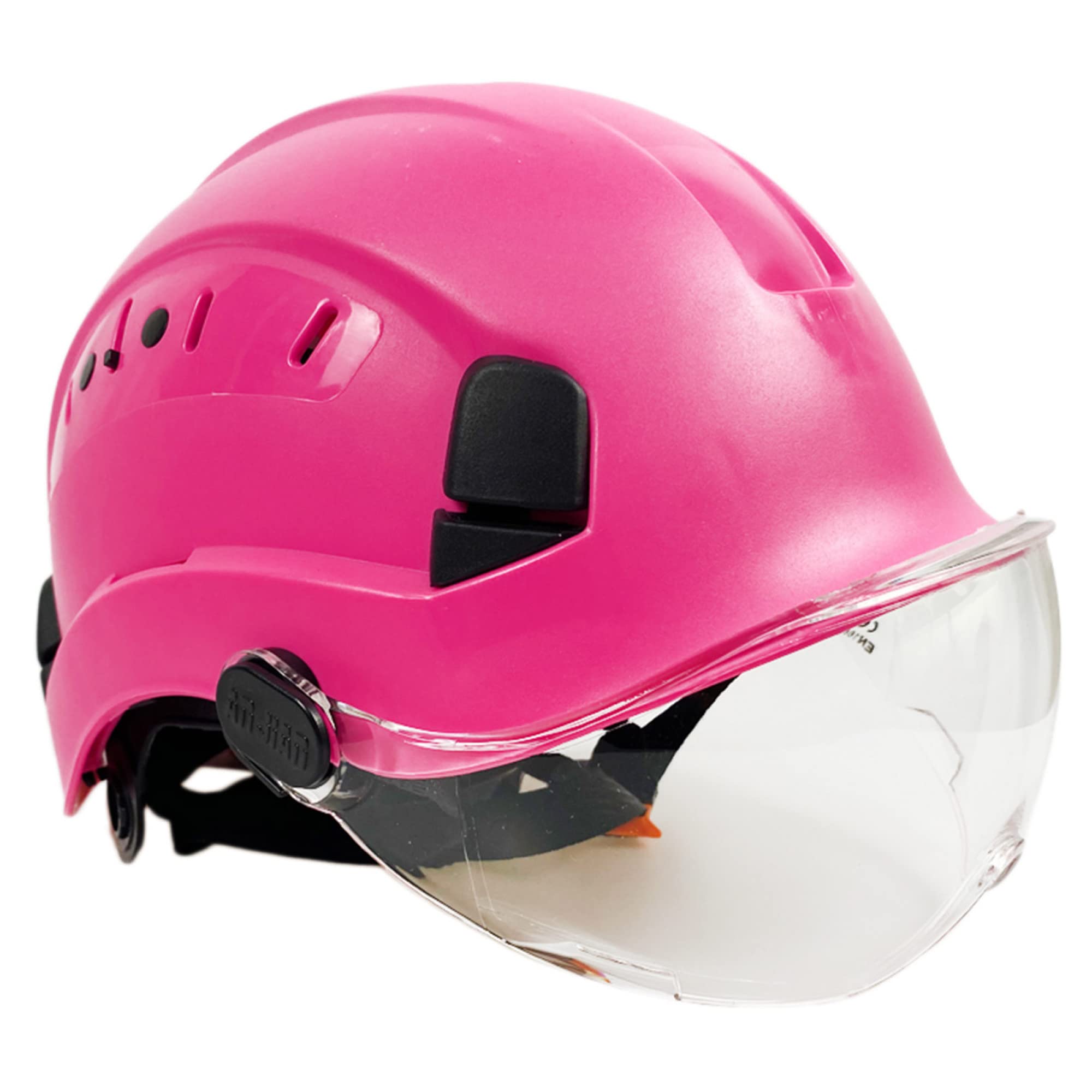 Casque de Sécurité Casque de Sécurité Hautement Durable Avec Visière, Ventilé, Ceinture de Sécurité En Y À 6 Points Avec Protection À Cliquet Coulissant/Casquette D'Équita