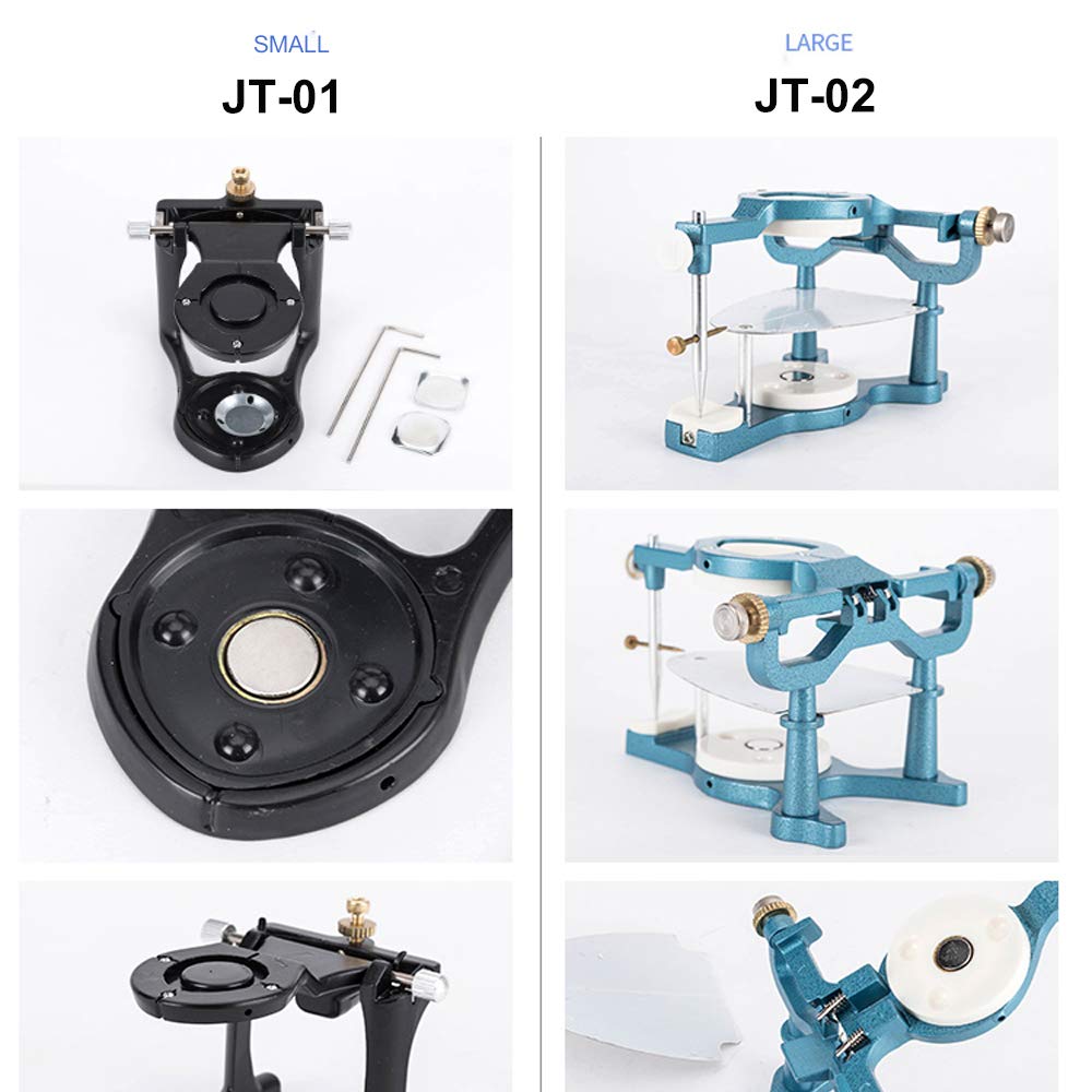 TDOU Laboratory Instruments Adjustable Equipment Denture Articulator (Big) with C Shelf and (Small) with B shelf JT-02 Lab Tools Magnetic Style Dental Magnetic Articulator