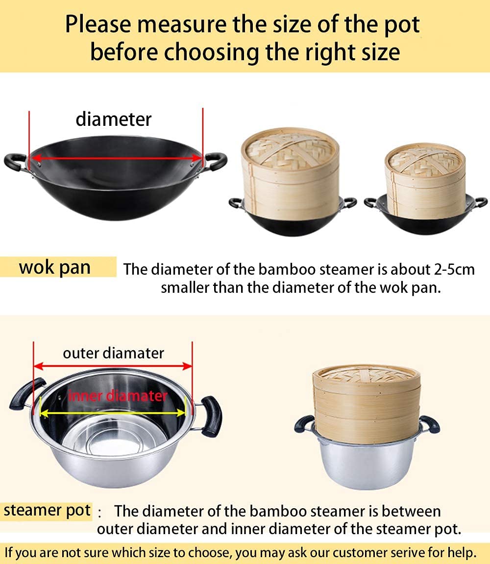 Vaporera De Bambú, Bandeja De Cesta De Vapor De Repuesto, Para Cocinar Multitareas En Muchos Niveles, Rejilla De Vapor Doméstica Manual, Ahorro De Tiempo De Cocción-30cm