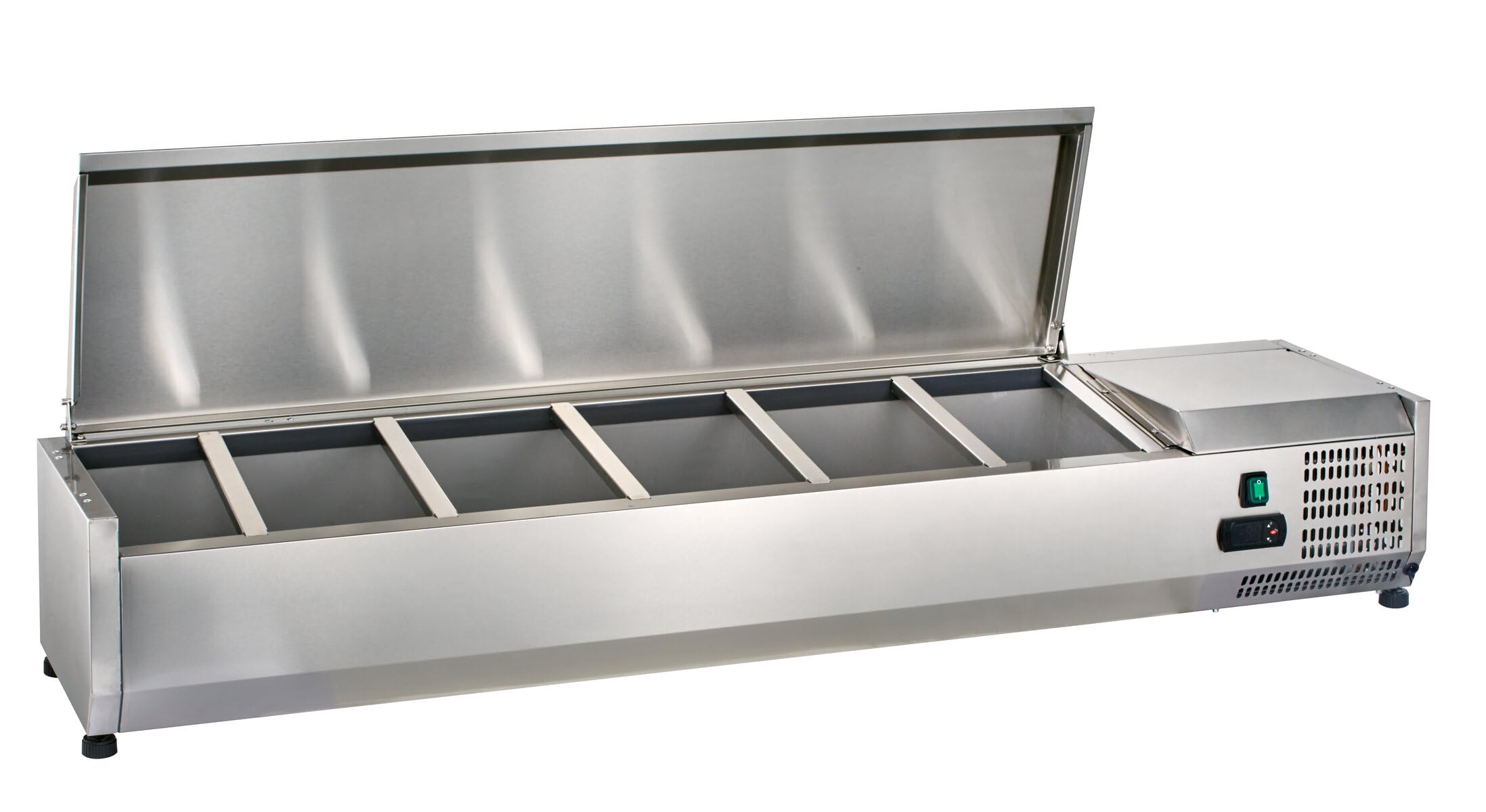 GastroHero Saladette à poser ECO 8 x GN 1/4 | CHR Fournitures de la restauration