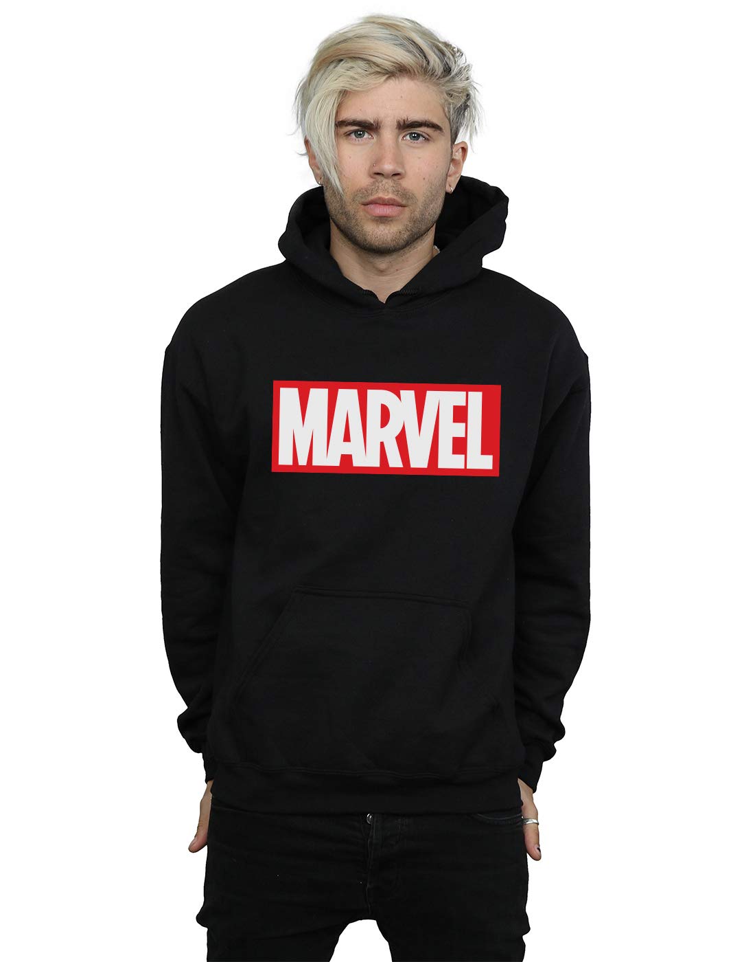 Absolute Cult Men's Black Marvel Comics Classic Logo Hoodie XXXXX-Large