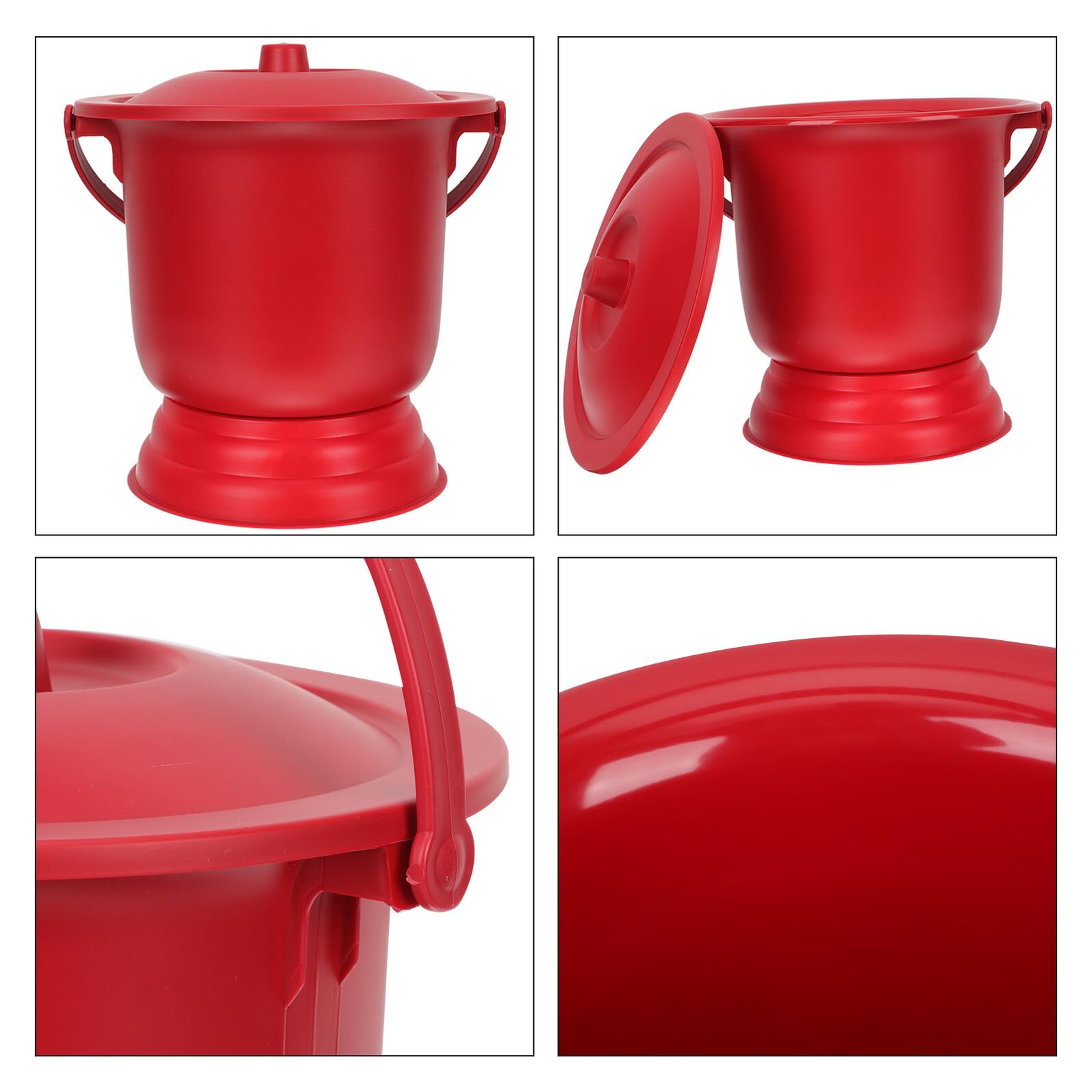 Orinal portátil para adultos con tapa, bandeja de polipropileno reutilizable para el hogar y viajes, contenedor de orina duradero para eventos y bodas, fácil de limpiar, ideal para personas mayores y