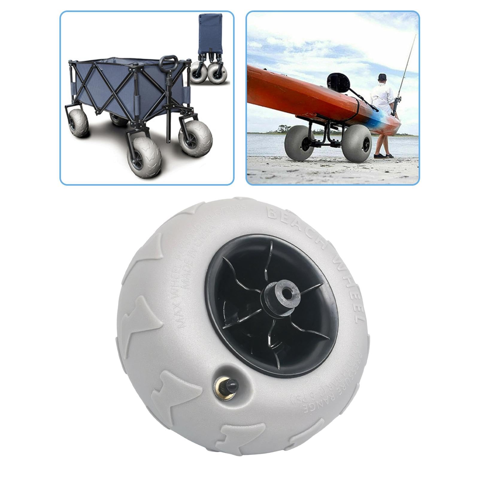 Baoblaze Roue de Chariot de Plage Gonflable en PVC