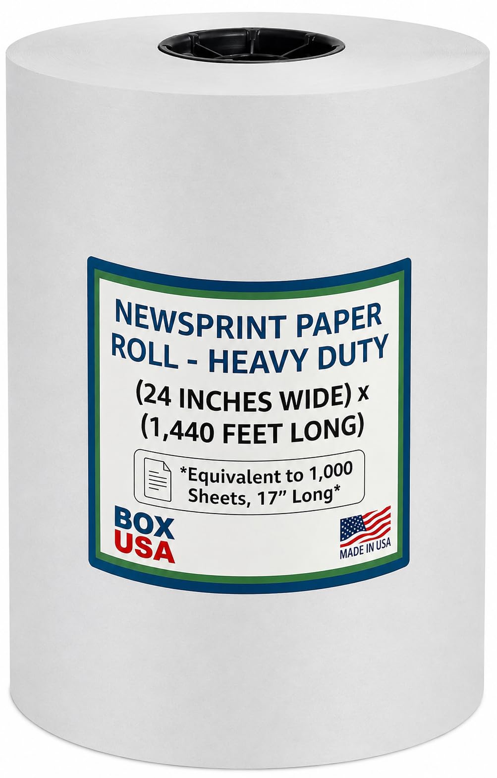 BOX USA Packing Paper Roll 24" x 1440ft, 1000 sheets for Shipping &amp; Packing