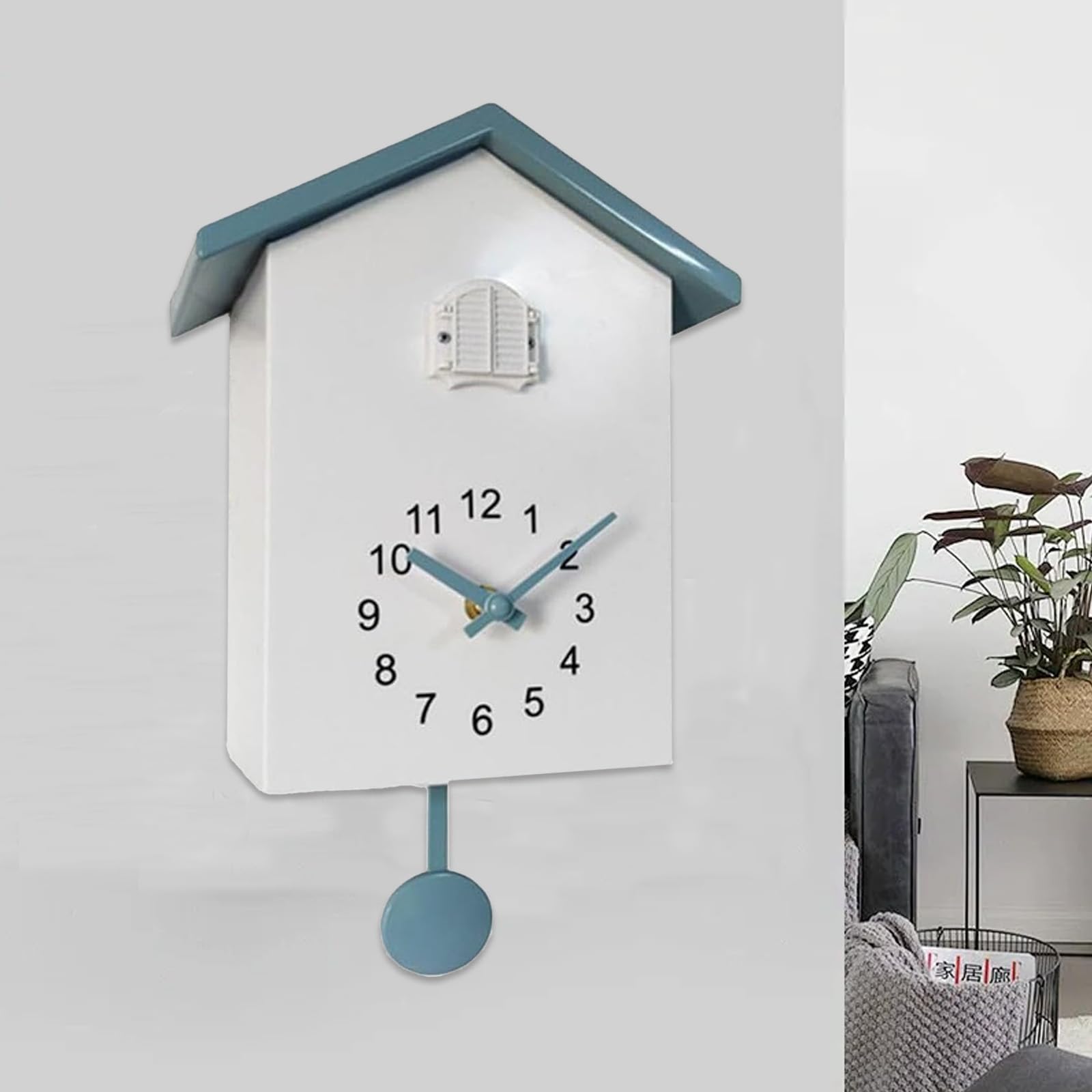 Moderne Kuckucksuhr mit Pendel, Kuckucksuhr Wanduhr, Kuckucksuhren mit Nachtruhefunktion, Vintage Dekorative Kuckuck Wanduhr für Zuhause Wohnzimmer Küche Büro Dekor