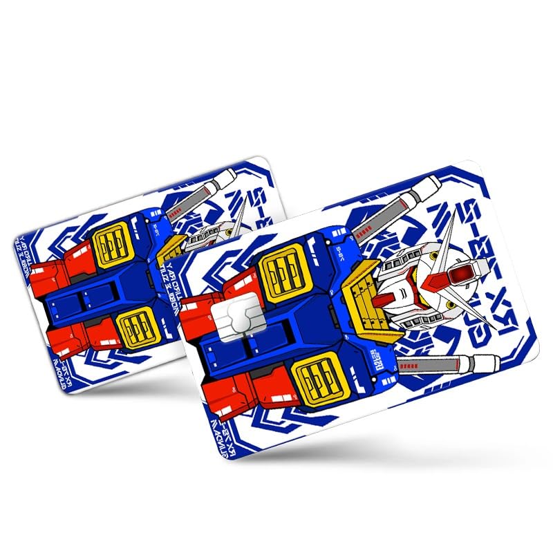 2 pcs RX78 Card Skin | Transportation, Key Card, Debit Card, Credit Card Sticker | Covering & Personalizing Bank Card | No Bubble, Slim, Waterproof Card Cover