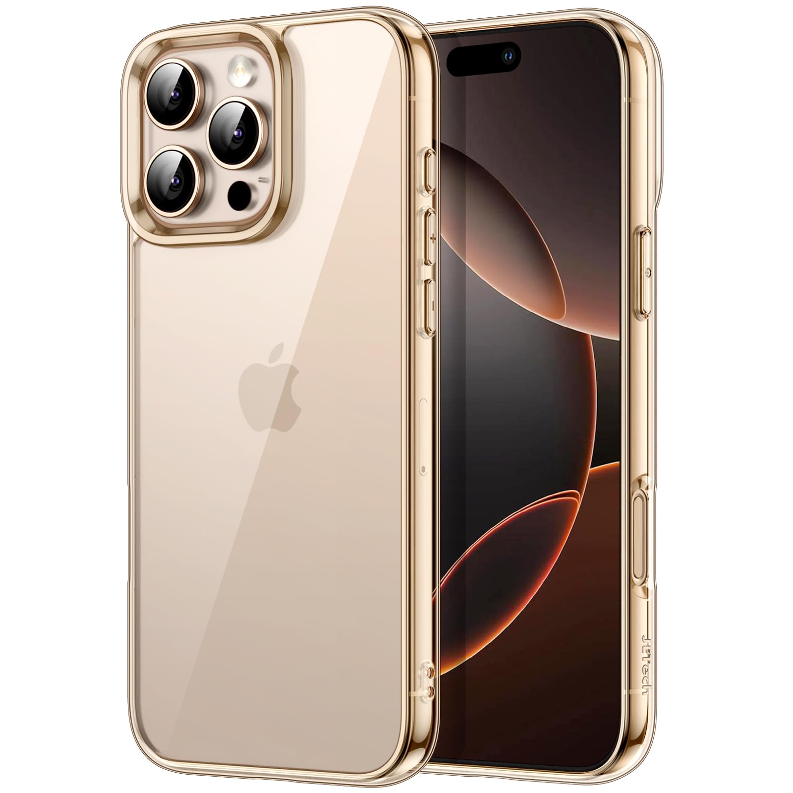 JETech Case for iPhone 16 Pro Max 6.9-Inch, Clear Back, Shockproof Phone Bumper Cover, Anti-Scratch (Desert Titanium)