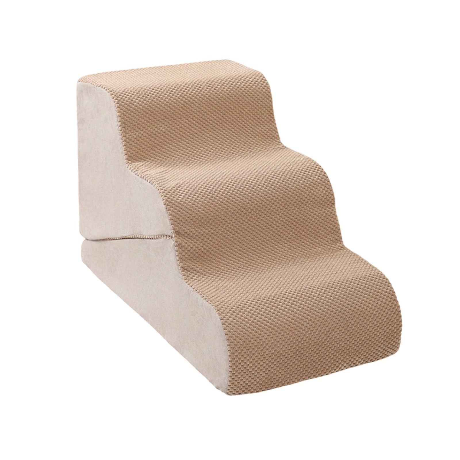 per Animali Domestici Gradini Rampe Scaletta Pedana in Spugna Anti Urto Convertibile con Fondo Antiscivolo E Copertura Lavabile Adatta E Divano Casa, Beige