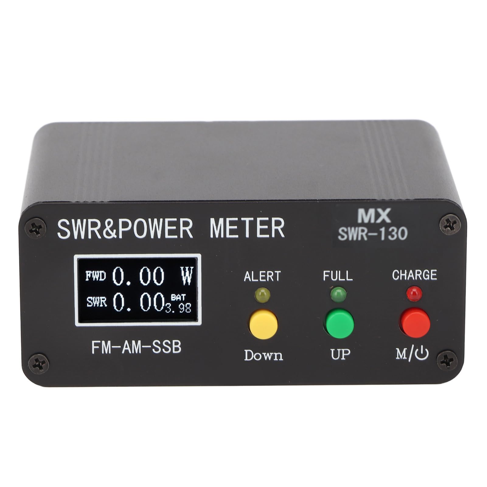 SWR e Misuratore di Potenza, SWR-130 Misuratore di Onde Stazionarie da 0,5‑120 W Display Digitale 1,8‑50 MHz FM AM CW Modalità SSB Misuratore di Potenza a Onde Corte