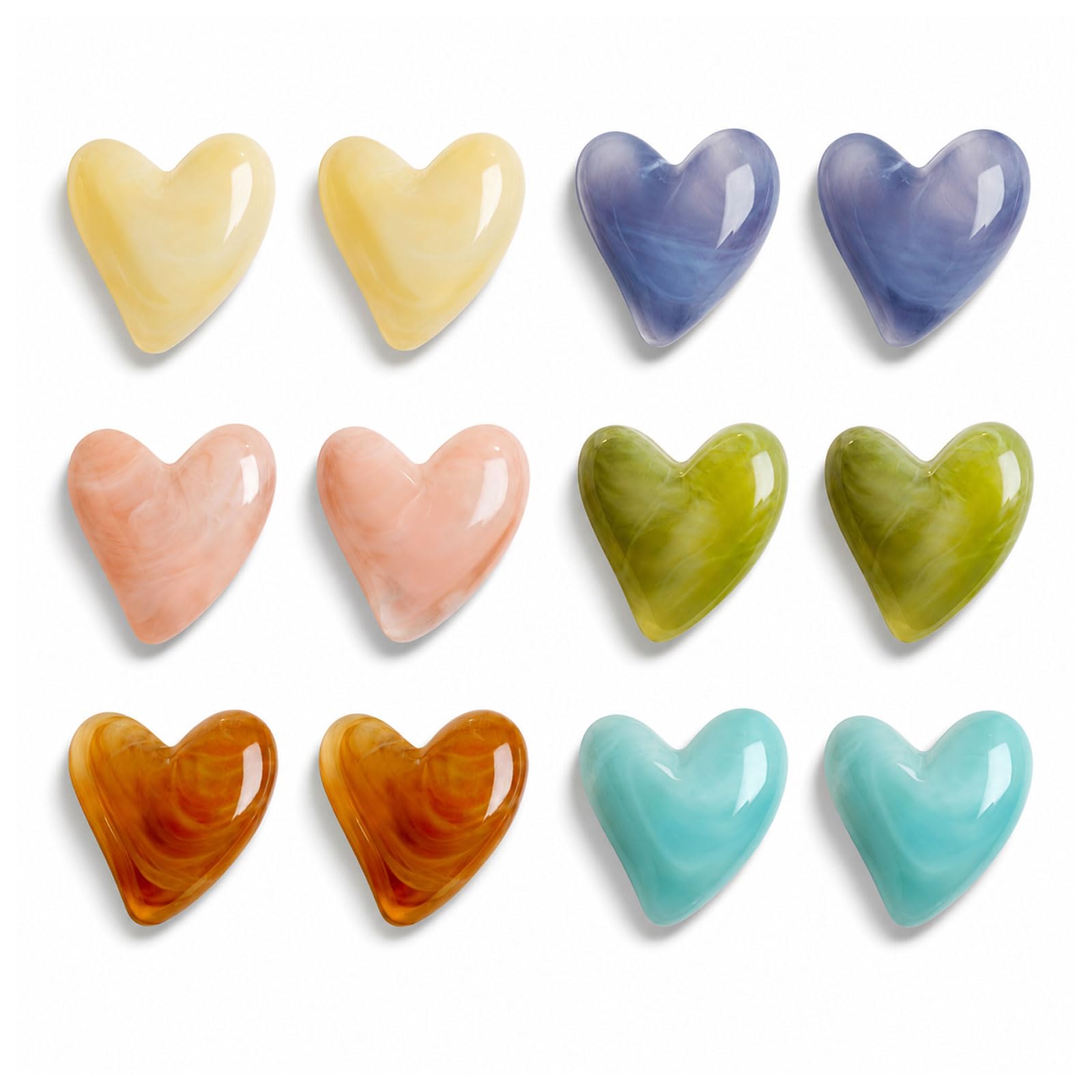 Dixiwuje 12Pcs Fridge Magnets Cute Heart Whiteboard Magnets
