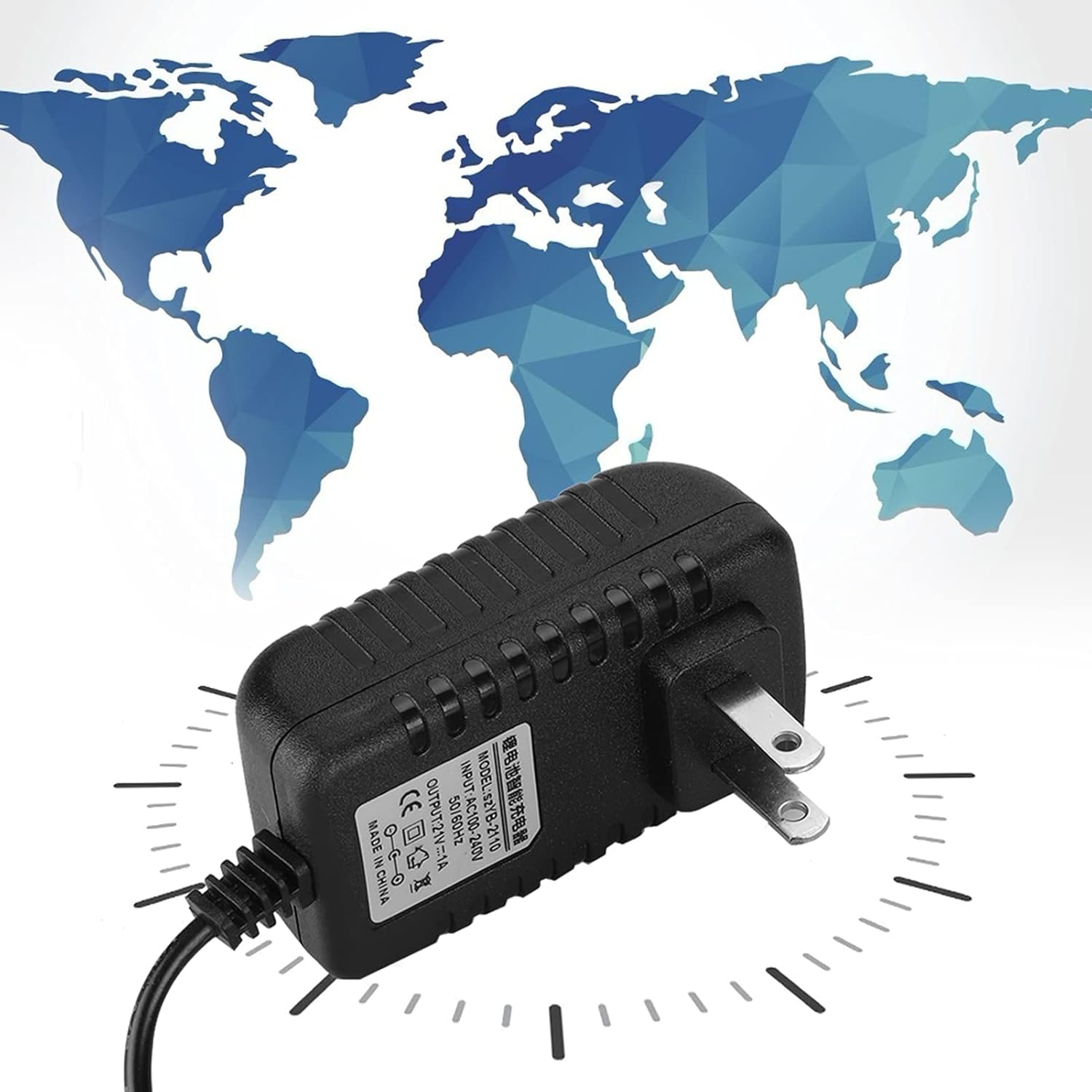 21v Lithium Battery Charger with a 21 Volt Output 18v Wall Supply 4.0ah rcqx202000926 ion String Trimmer Tool 1amp 2.0ah highenergy Adapter 20v lithiumion pl10w (US Plug) - Image 5