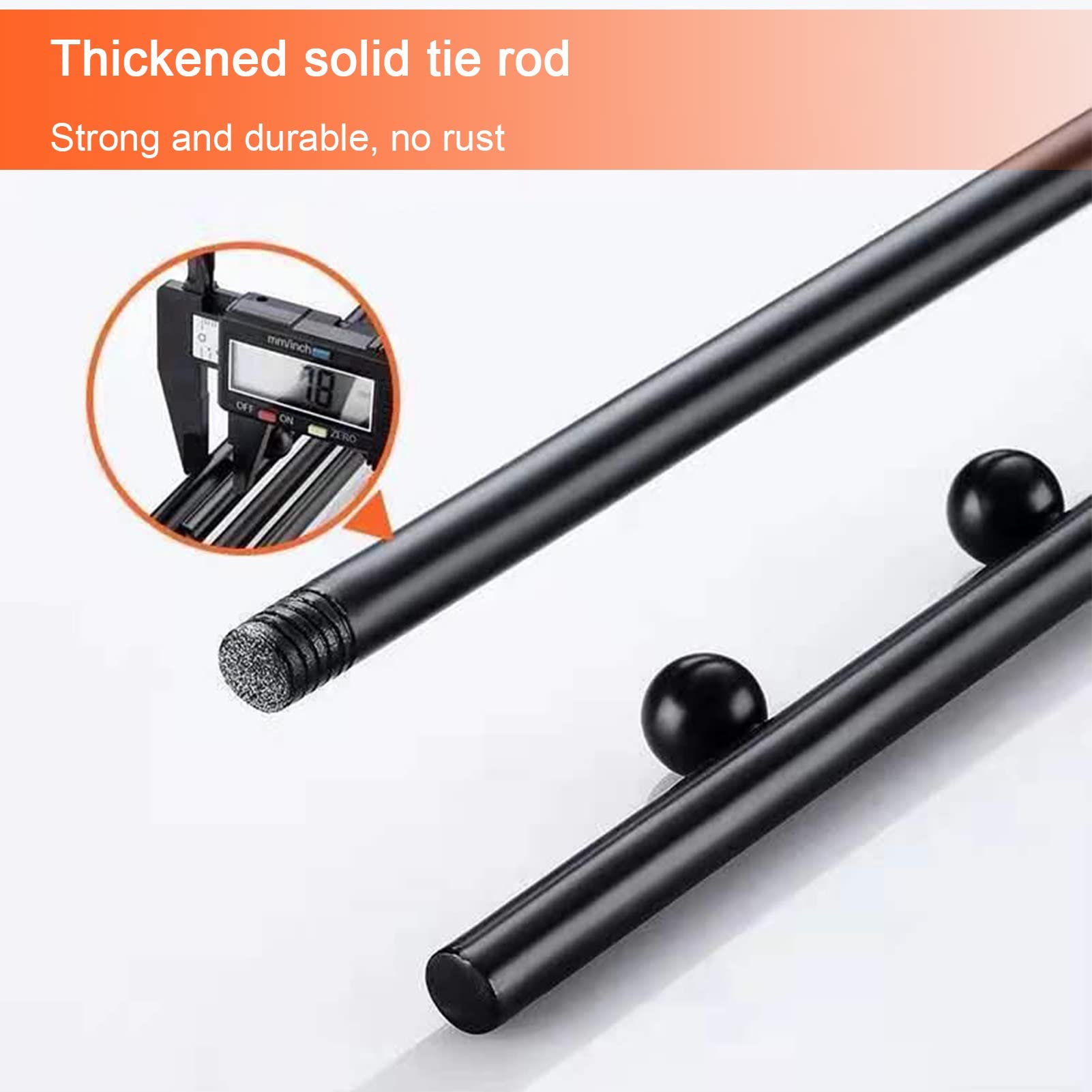 Uittrekbare kledinghanger stang kast valet Rod,modieuze Uitschuifbare broekhangers,antislip stevige ophangstang,dubbel dempende glijrail,voor ondiepe kast/smalle kast,draagvermogen 30 kg