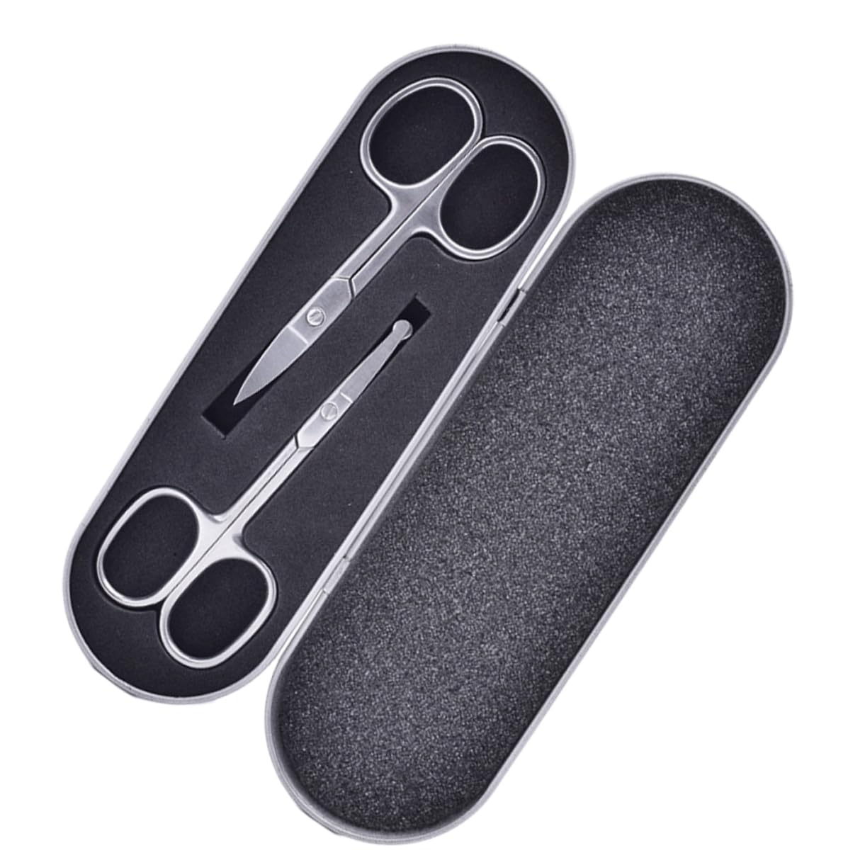 3 Set Set Per Rifinire Le Sopracciglia Forbici in Acciaio Inossidabile Forbici Per Del Naso Strumento Per Modellare Le Sopracciglia Terrimer Per Sopracciglia Black 2 Pezzi * 3