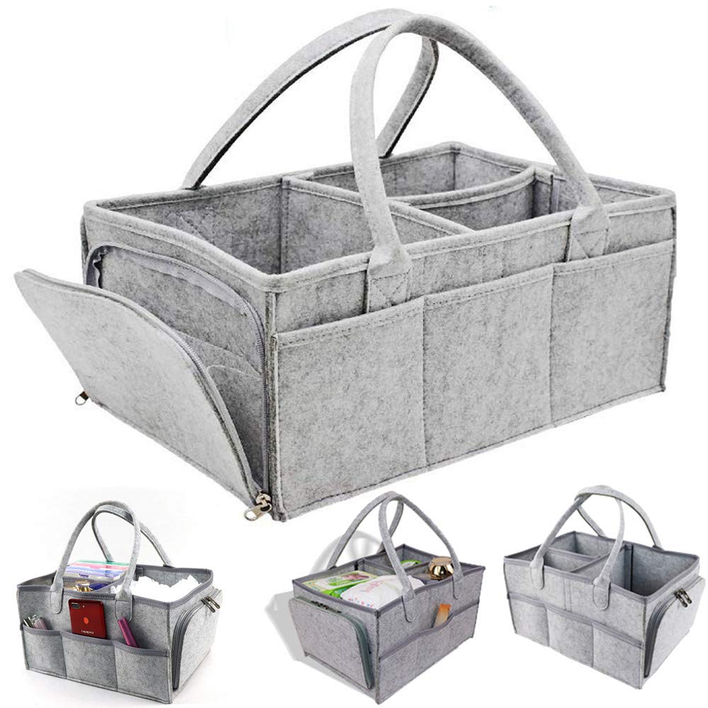 Organizer Fasciatoio Portatile Per Neonati - Cestino Multifunzione Per Pannolini E Accessori - Foto 3