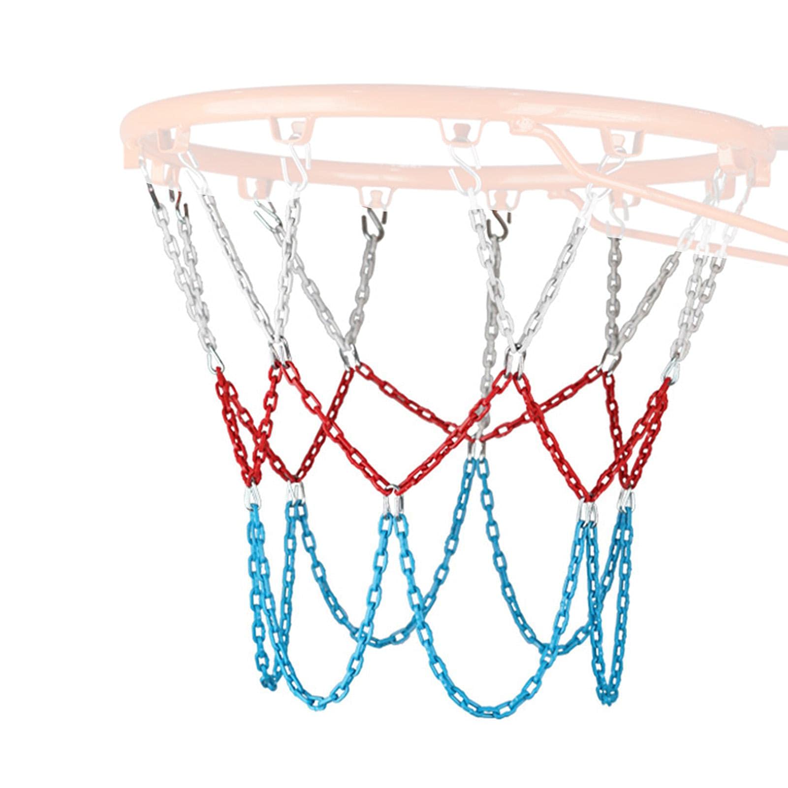 Rete da pallacanestro, resistente e durevole, in acciaio zincato, per tutti i tipi di canestro, rete da basket in acciaio inox, per interni ed esterni