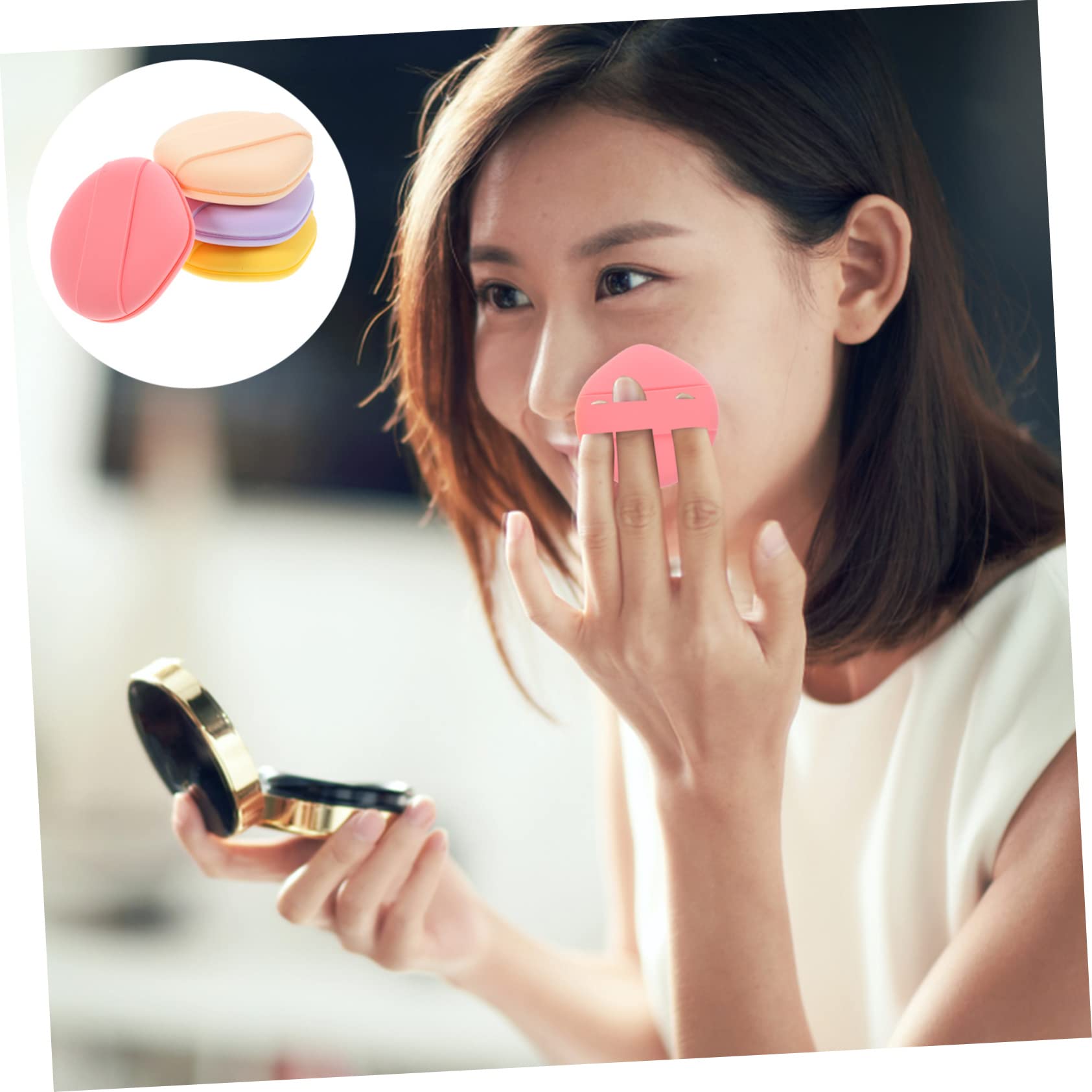 16 esponjas de maquillaje para maquillaje, esponja de e, de mezcla de polvo, de e, de doble cara, de celda de