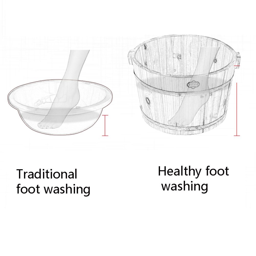 Foot Spa rWooden Reflexology Foot Bath Bucket for Pcure & Home Relaxat Lenitivo Foot Soak Tub per Salute & Benessere t & Relief