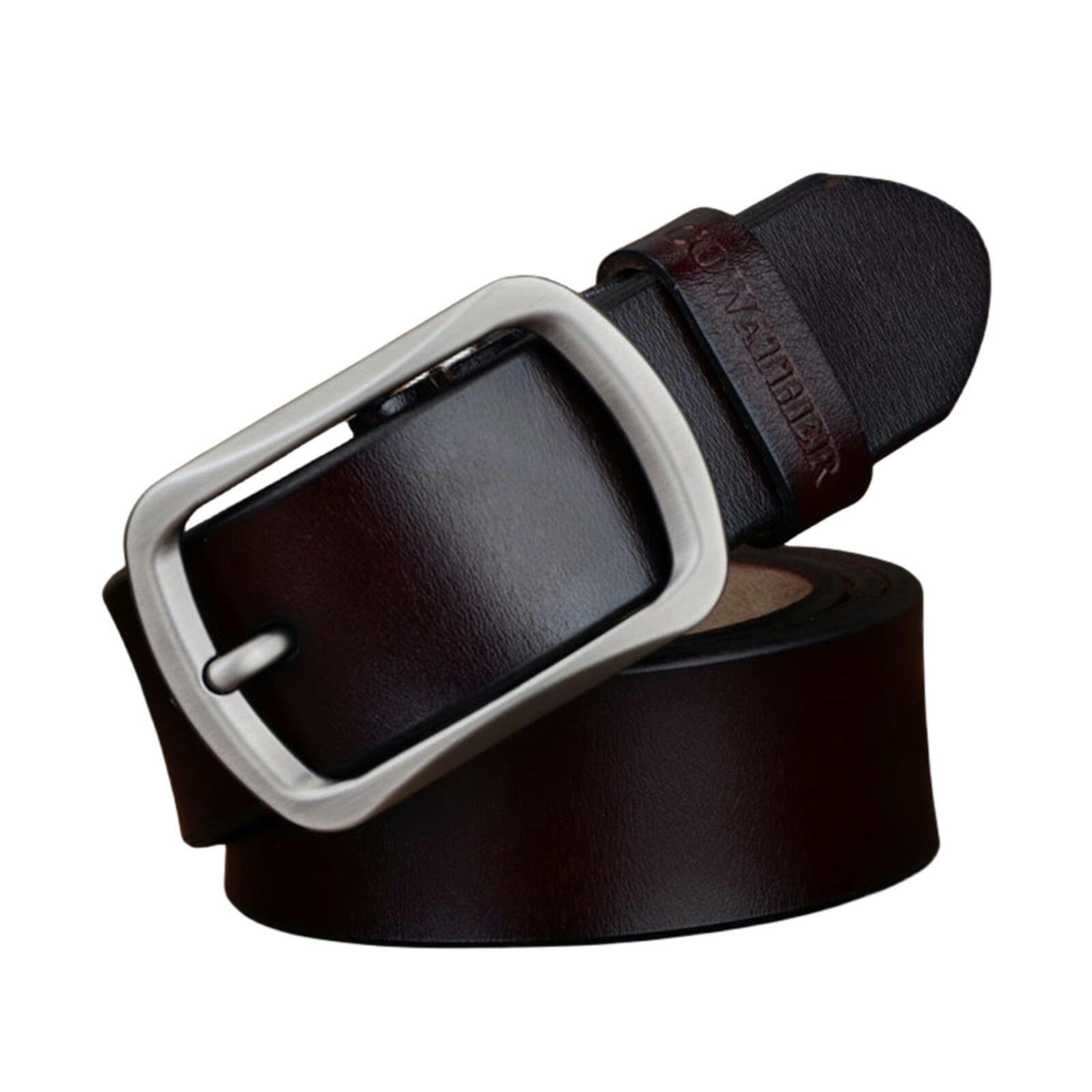 TsoLay Cintura Di Cuoio Cintura In Pelle Maschile Casual, Cintura In Pelle Con Fibbia Per Perno