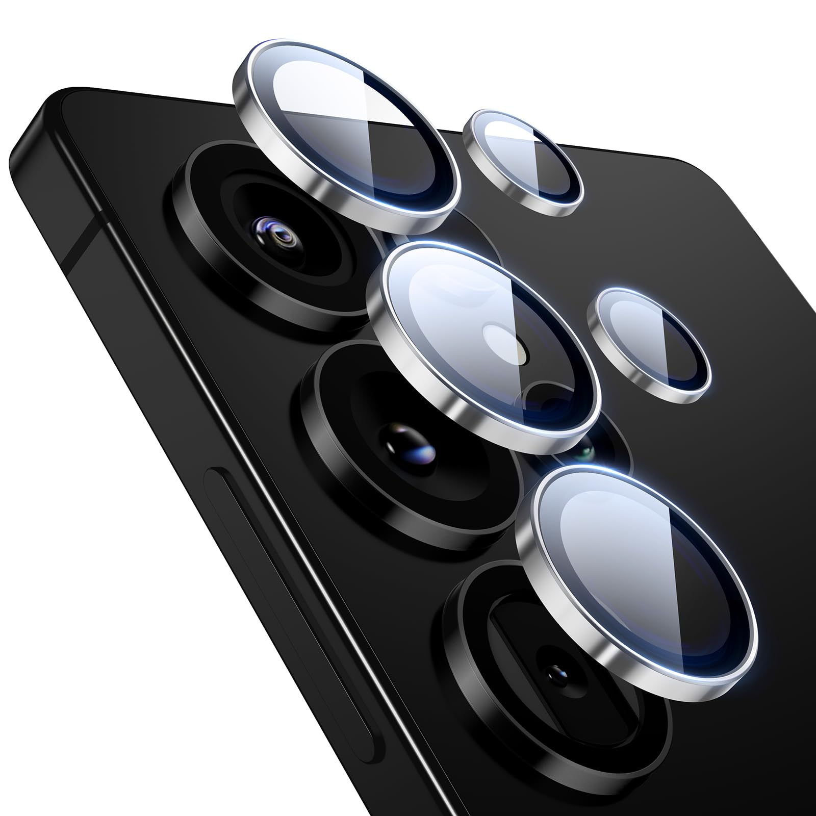 ESR for Samsung Galaxy S25 Ultra Camera Lens Protector, Individual Lens Protectors, Scratch-Resistant Tempered Glass with Aluminum Edging, Samsung Galaxy S25 Ultra Case Friendly, 1 Set, Sliver-image-13