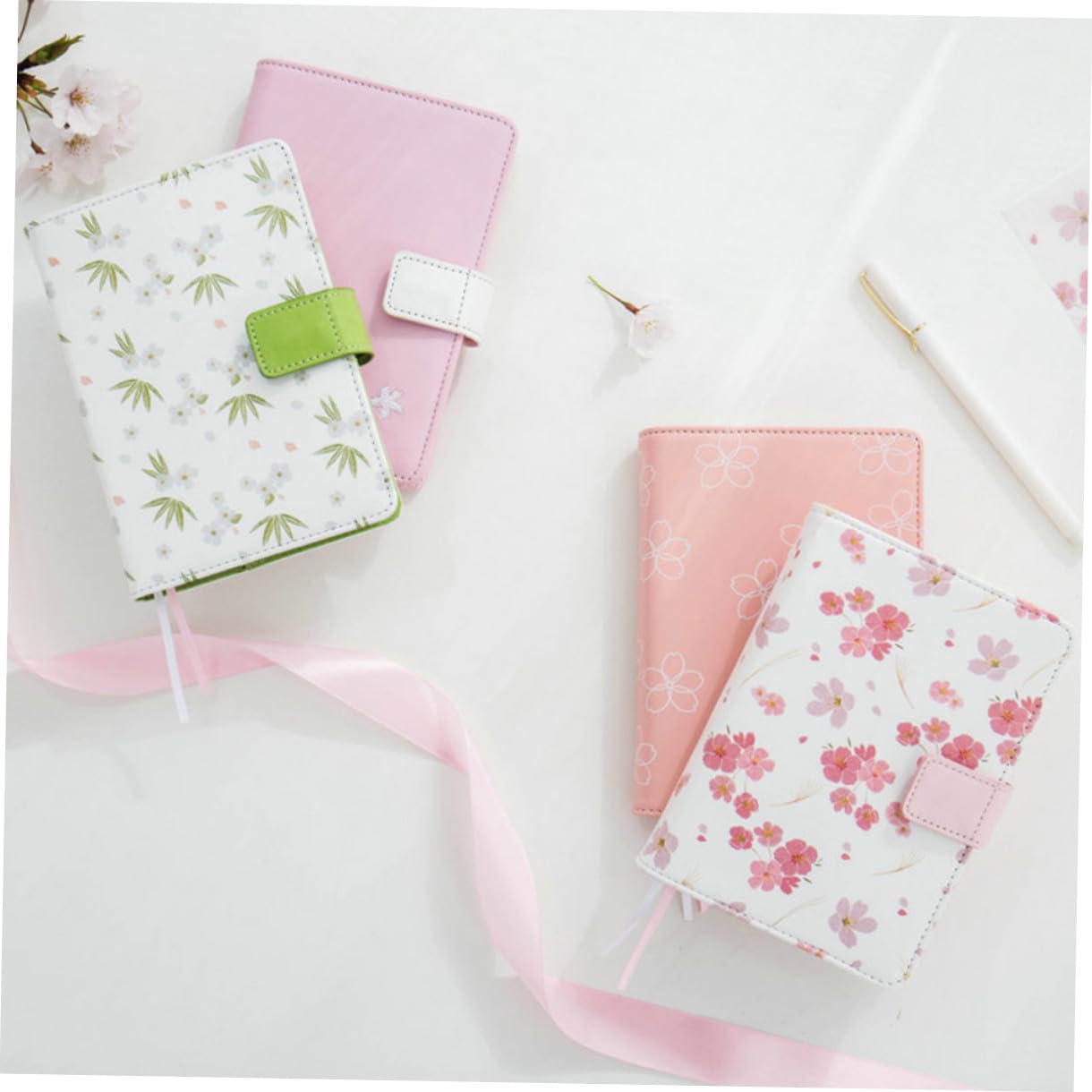 Set Notebook A5 Rosa Copertina Pu, Diario Portatile per Ragazze