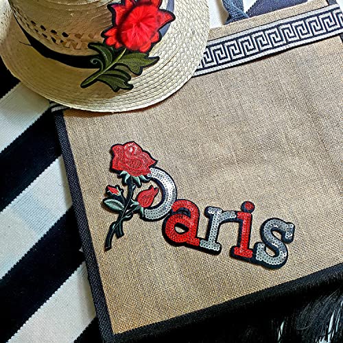 Bolso tote de yute Expo International Dakota de dos tonos con refuerzo lateral, esencial para verano | Verde miniatura 6