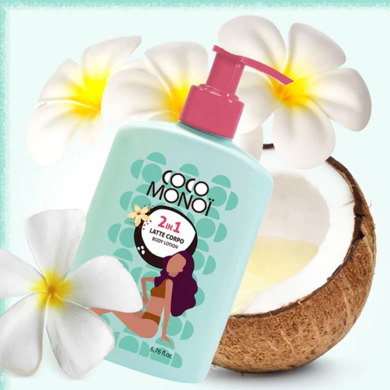 Latte Corpo Idratante e Illuminante 2in1 – Profumo di Cocco e Fiori di Tiarè, Pelle Morbida e Luminosa, Donna, 200 ml (3 Unità)