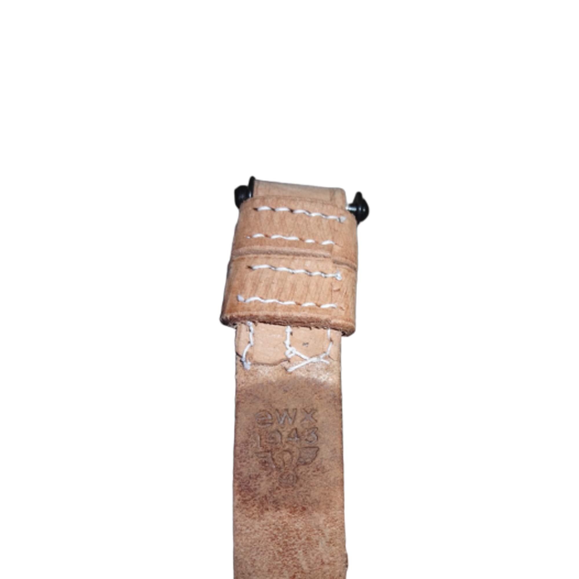 Deutsch Mauser K98 WWII Gewehr Leder Sling GEKENNZEICHNET GWX 1943 Natural Color