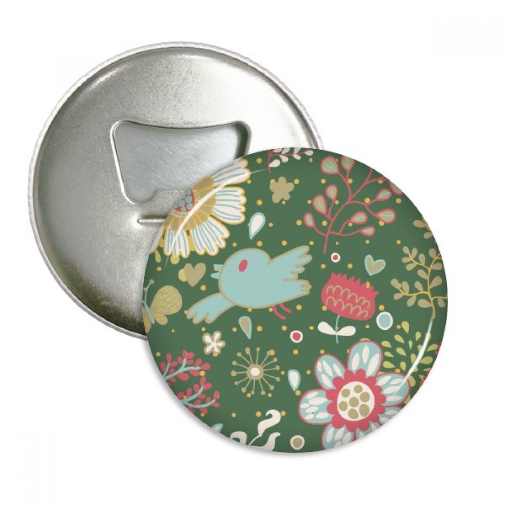 Ouvre-bouteille aimanté rond vert foncé badge magnétique 3pcs