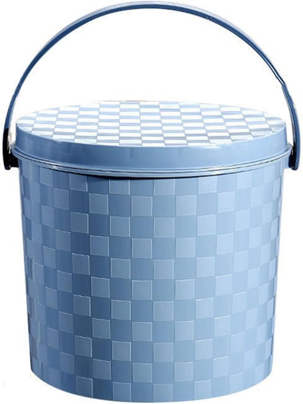 nocnik, Zagęszczony nocnik z pokrywką, przenośny plastikowy stołek do przechowywania nocnika na kemping, podróż domu, uniwersalny samochód(Blue,23cm)