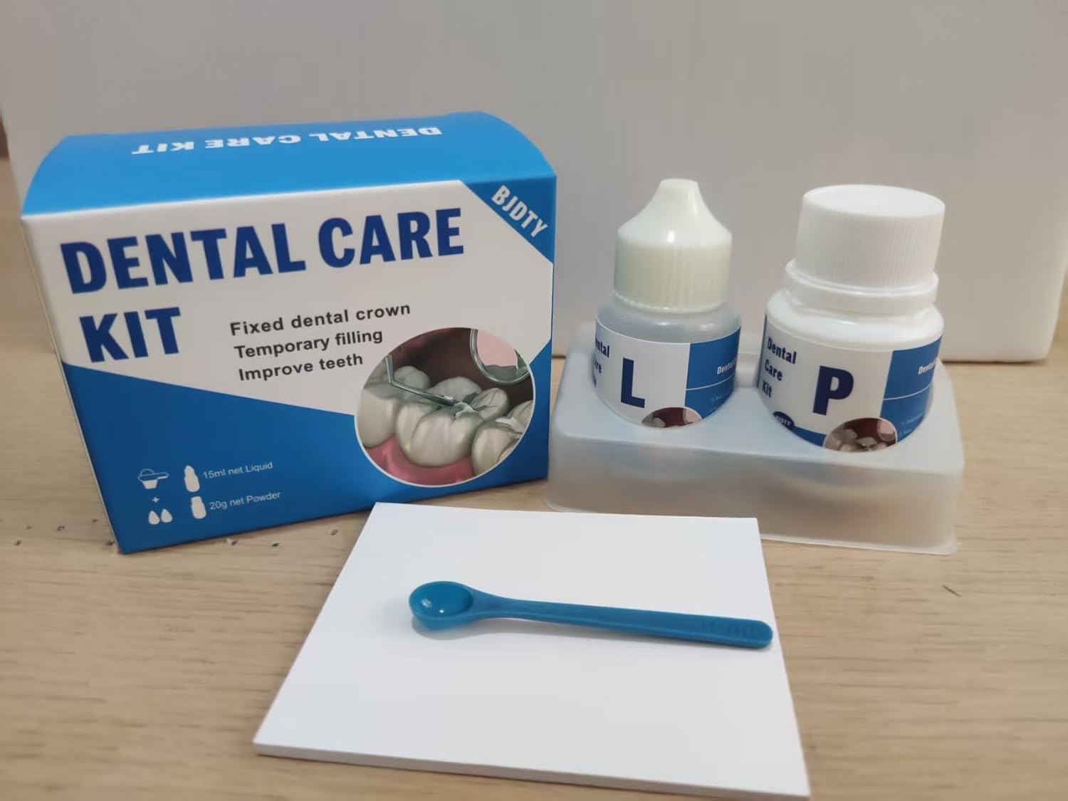 Tooth Repair Kit,Dental Specialized Tools ，Temporary Filling Tooth Kit, Zinc Oxide Eugenol Dental Cement Kit，Dental Care Kit for Fixing Missing & Broken Teeth, (Small, Gram, 18)