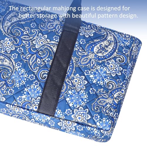 GUSTARIA Empty Mahjong Bag, Blue Printed Soft Case for Mahjong Lovers
| GUSTARIA Mahjong Bag with Two Wrappers, Blue Printed Soft Case for American Players
| GUSTARIA Blue Printed Soft Mahjong Bag with Wrappers, Perfect for Traveling Gamblers