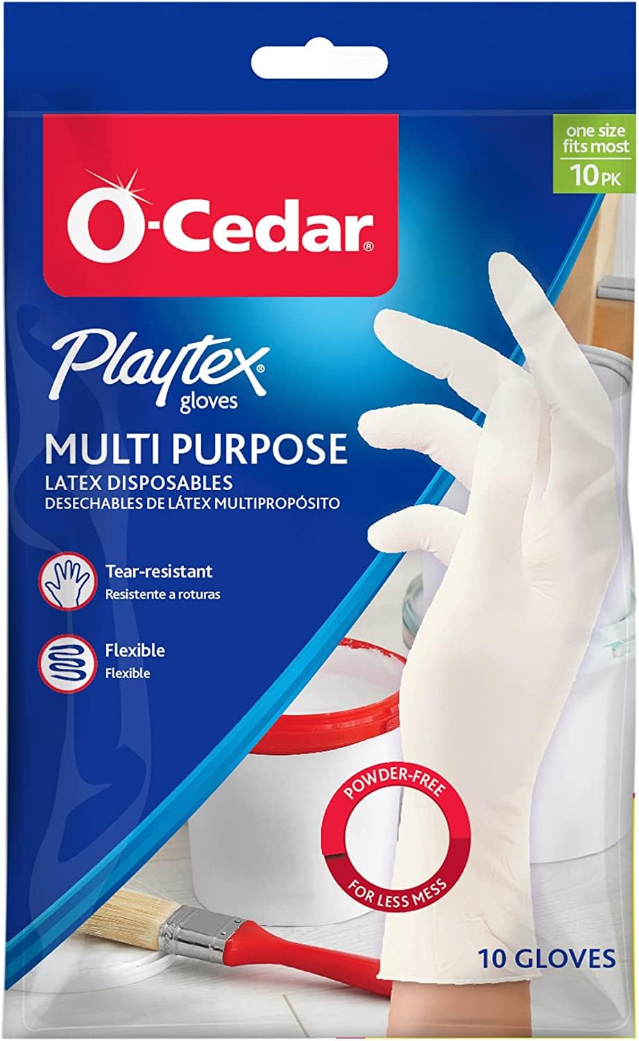 Playtex Multi Purpose Disposable Nitrile Latex Free Gloves (10 Count, Pack of 1)