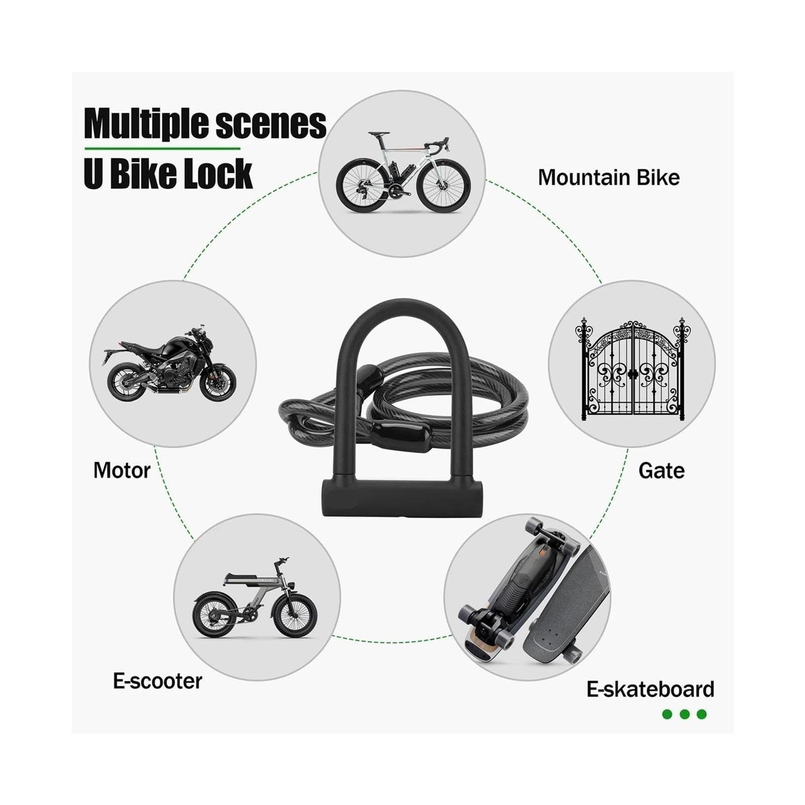 1 candado en U for bicicleta de aleación de acero.
