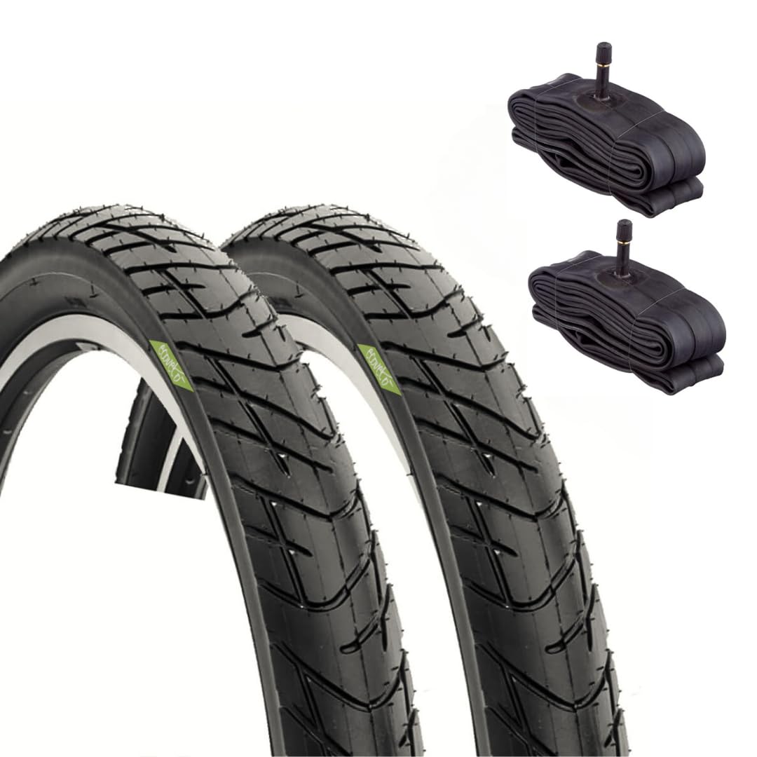 Ecovelo 2 Opony, 26 X 2,125 i Komory z Zaworem Amerykańskim, Opony Szosowe do mtb Rower Elektryczny/Akumulator