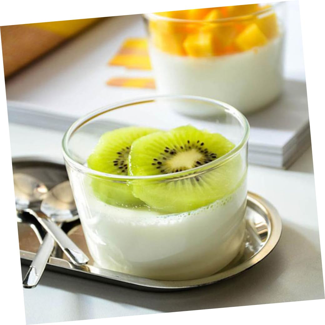 VALICLUD Vasos de Vidrio para Postres 200 Ml 4 Piezas, Tazas Reutilizables para Mousse y Cupcakes, Vasos para Bebidas Frías y Aperitivos, Uso en Fiestas y Buffet