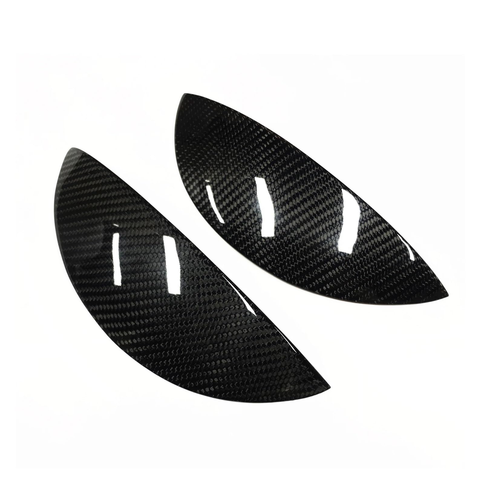 LUOWEINA Headlight Eyebrow Sticker Fit for ORA R1 2018-2022 Real Carbon Fiber Headlamp Eyelid Trim Car Front Head Light Lamp Cover Brow car Eyebrow Decoration